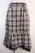 axes femme / チェックフィッシュテールスカート F 紺 Y-25-04-21-137-AX-SK-SZ-ZY