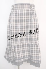 axes femme / チェックフィッシュテールスカート F 紺 Y-25-04-21-137-AX-SK-SZ-ZT179