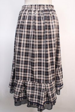 画像2: axes femme / チェックフィッシュテールスカート F 紺 Y-25-04-21-137-AX-SK-SZ-ZY