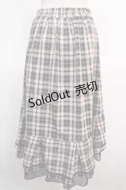 画像2: axes femme / チェックフィッシュテールスカート F 紺 Y-25-04-21-137-AX-SK-SZ-ZT179