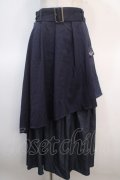 axes femme / アシメティアードロングスカート F インディゴ Y-25-04-21-140-AX-SK-SZ-ZY