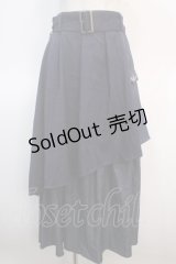 axes femme / アシメティアードロングスカート F インディゴ Y-25-04-21-140-AX-SK-SZ-ZI