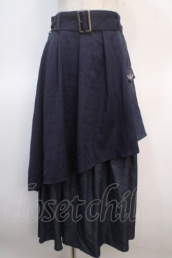 画像1: axes femme / アシメティアードロングスカート F インディゴ Y-25-04-21-140-AX-SK-SZ-ZY
