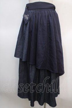 画像2: axes femme / アシメティアードロングスカート F インディゴ Y-25-04-21-140-AX-SK-SZ-ZY