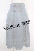 axes femme POETIQUE / コルセット風デザインスカート M ブルー Y-25-04-21-142-AX-SK-SZ-ZY