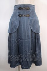 axes femme POETIQUE / コルセット風デザインスカート M ブルー Y-25-04-21-142-AX-SK-SZ-ZY