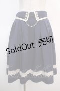 axes femme / 裾レーススカート M 紺 Y-25-04-21-143-AX-SK-SZ-ZY