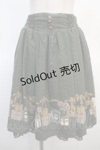 axes femme / プレゼントBOX柄ミドルスカート M グリーン Y-25-04-21-147-AX-SK-SZ-ZY