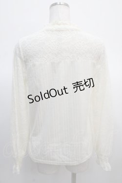 画像2: axes femme / レース切り替えテレコカットソー  キナリ Y-25-04-21-017-AX-TO-SZ-ZY