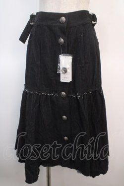 画像1: axes femme NOSTALGIE / イレヘムデザインデニムスカート F 黒 Y-25-04-21-157-AX-SK-SZ-ZY