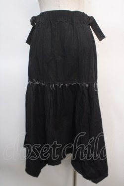 画像2: axes femme NOSTALGIE / イレヘムデザインデニムスカート F 黒 Y-25-04-21-157-AX-SK-SZ-ZY