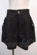 axes femme POETIQUE / タックデザインショートパンツ M 黒 Y-25-04-21-158-AX-PA-SZ-ZY