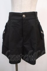 axes femme POETIQUE / タックデザインショートパンツ M 黒 Y-25-04-21-158-AX-PA-SZ-ZY