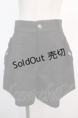 axes femme POETIQUE / タックデザインショートパンツ M 黒 Y-25-04-21-158-AX-PA-SZ-ZY