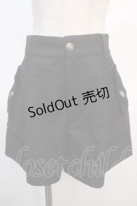 axes femme POETIQUE / タックデザインショートパンツ M 黒 Y-25-04-21-158-AX-PA-SZ-ZY