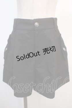 画像1: axes femme POETIQUE / タックデザインショートパンツ M 黒 Y-25-04-21-158-AX-PA-SZ-ZY