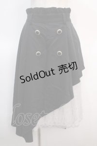 axes femme POETIQUE / レースアシメトレンチスカート  黒 Y-25-04-21-159-AX-SK-SZ-ZY