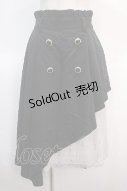 画像1: axes femme POETIQUE / レースアシメトレンチスカート  黒 Y-25-04-21-159-AX-SK-SZ-ZY