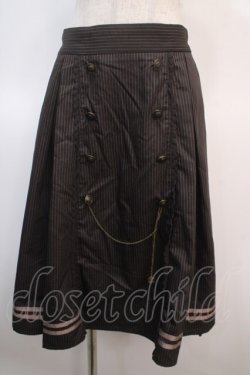 画像1: axes femme / 連ボタンフィッシュテールスカート F 茶 Y-25-04-21-160-AX-SK-SZ-ZY