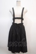 axes femme POETIQUE / ハーネスデザインサス付スカート M 黒 Y-25-04-21-161-AX-SK-SZ-ZY