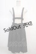axes femme POETIQUE / ハーネスデザインサス付スカート M 黒 Y-25-04-21-161-AX-SK-SZ-ZY