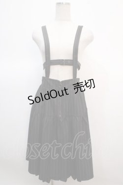 画像1: axes femme POETIQUE / ハーネスデザインサス付スカート M 黒 Y-25-04-21-161-AX-SK-SZ-ZY