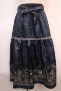 axes femme / ワイン柄スカート F 紺 Y-25-04-21-162-AX-SK-SZ-ZY
