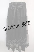 axes femme / チュールティアードスカート L 黒 Y-25-04-21-164-AX-SK-SZ-ZI
