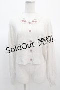 axes femme POETIQUE / チェリー刺繍衿付きニットカーデ  キナリ Y-25-04-21-019-AX-TO-SZ-ZY