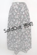 axes femme / ベリー柄ロングスカート F 黒 Y-25-04-21-169-AX-SK-SZ-ZT198