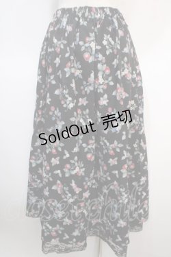 画像2: axes femme / ベリー柄ロングスカート F 黒 Y-25-04-21-169-AX-SK-SZ-ZT198