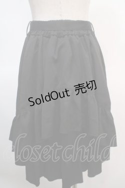 画像2: axes femme POETIQUE / リボン付バックフリルスカート M 黒 Y-25-04-21-170-AX-SK-SZ-ZY