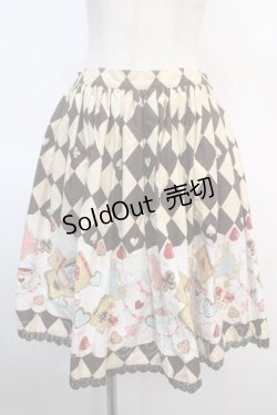 画像1: BABY,THE STARS SHINE BRIGHT / ALICE'S Marchin' Cookie Flavourクリーミースカート  ブラウン Y-25-04-21-171-BA-SK-SZ-ZY