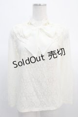 axes femme / 総レースボウタイプルオーバー  キナリ Y-25-04-21-021-AX-TO-SZ-ZY