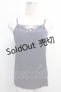 axes femme / バラ×ビジューモチーフキャミ  紺 Y-25-04-21-003-AX-TO-SZ-ZY