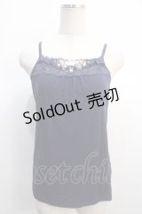 axes femme / バラ×ビジューモチーフキャミ  紺 Y-25-04-21-003-AX-TO-SZ-ZY