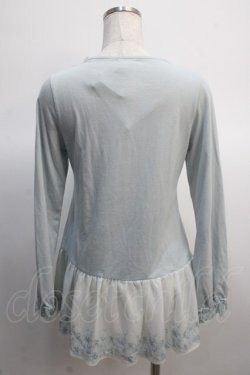 画像2: axes femme / チュールレースロングインナー  サックス Y-25-04-21-025-AX-TO-SZ-ZY