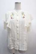 axes femme / ミックスフルーツ刺繍ブラウス  キナリ Y-25-04-21-032-AX-BL-SZ-ZY