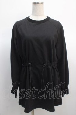 画像1: NieR Clothing / ドローコードトップス F 黒 Y-25-04-21-043-PU-TO-SZ-ZY