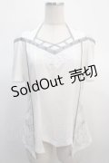 Ozz Croce / 刺繍入り肩開きトップス  オフ白 Y-25-04-21-045-OO-TO-SZ-ZY