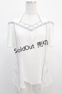 画像1: Ozz Croce / 刺繍入り肩開きトップス  オフ白 Y-25-04-21-045-OO-TO-SZ-ZY