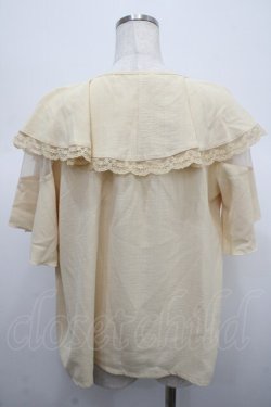 画像2: axes femme / 刺繍入ケープブラウス F 生成り Y-25-04-23-044-AX-BL-SZ-ZY