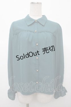 画像3: axes femme / ケープセットブラウス F Bグリーン Y-25-04-23-047-AX-BL-SZ-ZY