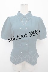 axes femme / コルセット風ダブルボタンブラウス F Bグリーン Y-25-04-23-048-AX-BL-SZ-ZY