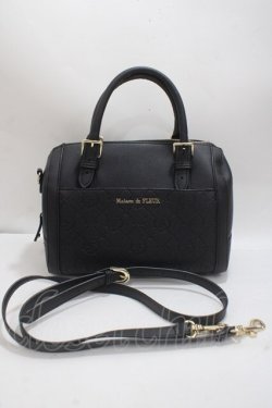 画像1: Maison de FLEUR / モノグラムポケットボストンショルダーバッグ F ブラック Y-25-04-23-005-LO-BG-SZ-ZY