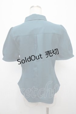 画像2: axes femme / コルセット風ダブルボタンブラウス F Bグリーン Y-25-04-23-048-AX-BL-SZ-ZY