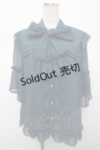 axes femme / シアーフリルボータイブラウス F Bグリーン Y-25-04-23-049-AX-BL-SZ-ZY