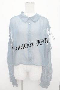 axes femme / 肩開きシアーシャツ F Bグリーン Y-25-04-23-050-AX-BL-SZ-ZY