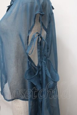 画像3: axes femme / 肩開きシアーシャツ F Bグリーン Y-25-04-23-050-AX-BL-SZ-ZY