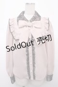Ank Rouge / ヨークフリル配色ブラウス M ピンク Y-25-04-23-056-CA-BL-SZ-ZS